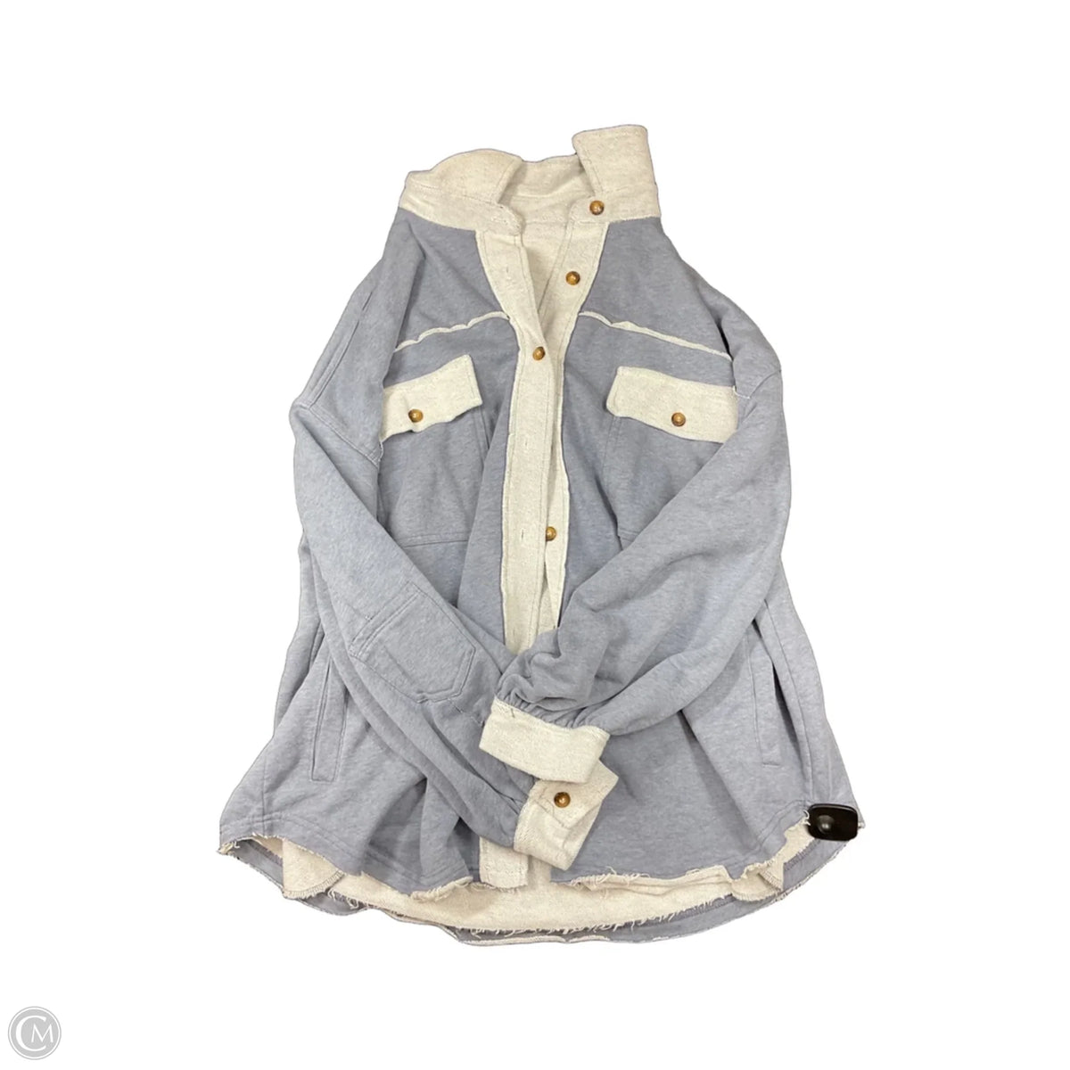 Jacket Shirt By Pol In Blue, Size: M