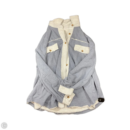 Jacket Shirt By Pol In Blue, Size: M