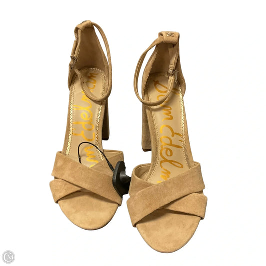 Sandals Heels Block By Sam Edelman In Tan, Size: 10