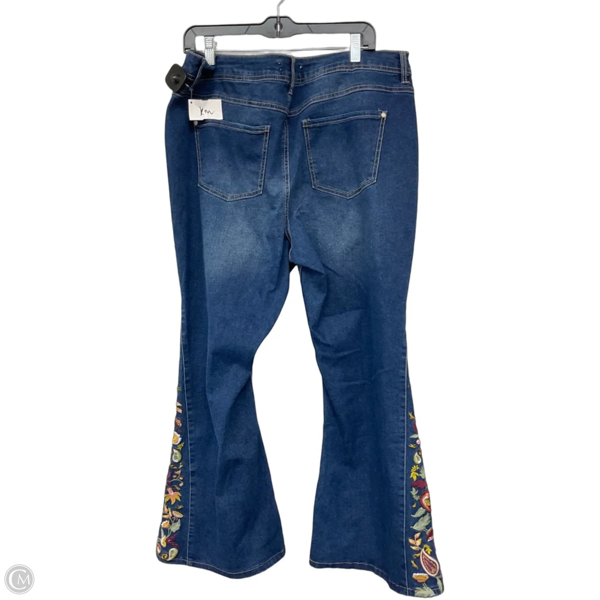 Jeans Flared By Cato In Blue Denim, Size: 18