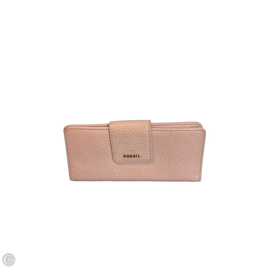 Wallet Leather By Fossil, Size: Medium