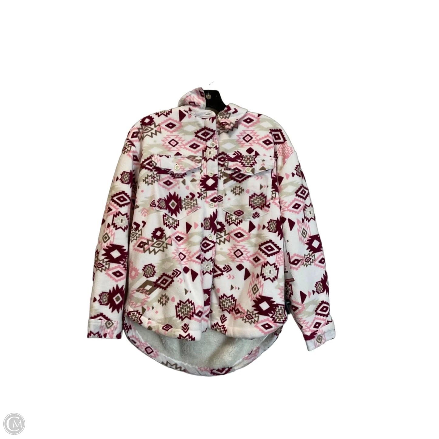 Jacket Fleece By Cmf In Geometric Pattern, Size: S