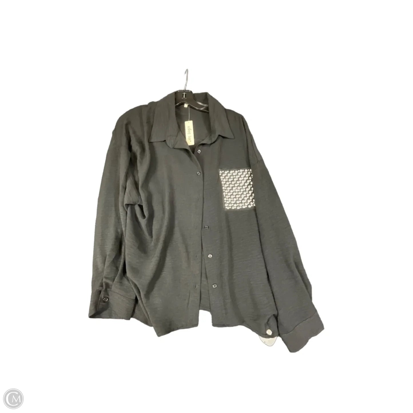 Top Long Sleeve By Cme In Black, Size: 3x