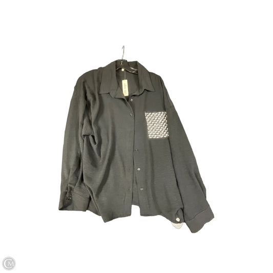 Top Long Sleeve By Cme In Black, Size: 3x