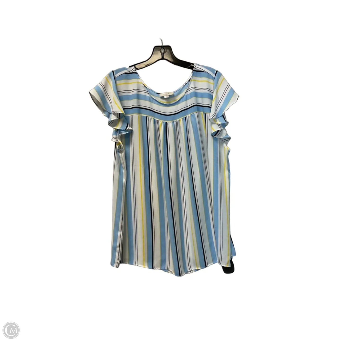 Top Short Sleeve By Loft In Striped Pattern, Size: Xl