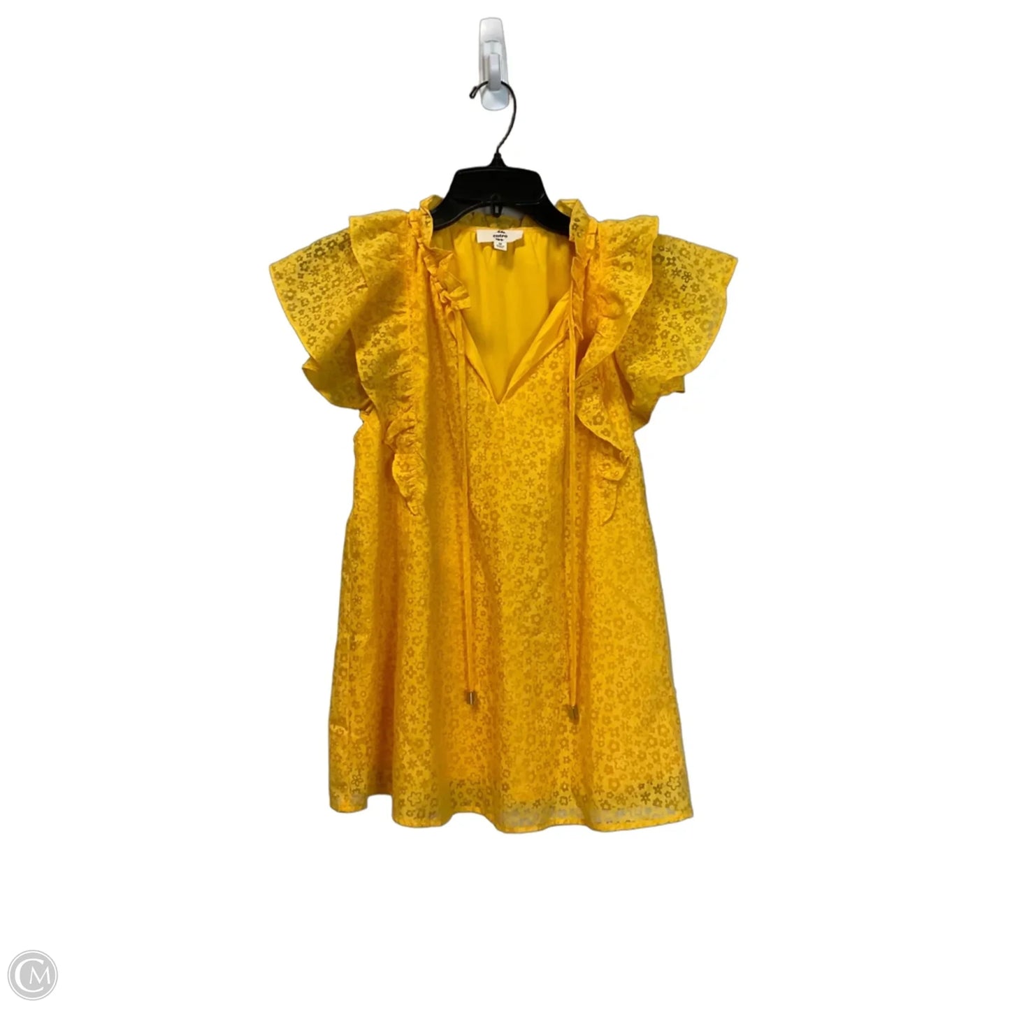Top Short Sleeve By Entro In Yellow, Size: M
