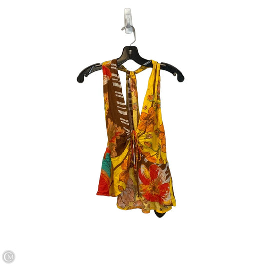 Top Sleeveless By Free People In Yellow, Size: M