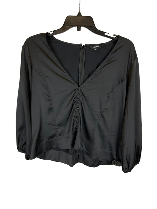 Top Long Sleeve By Express In Black, Size: Xl