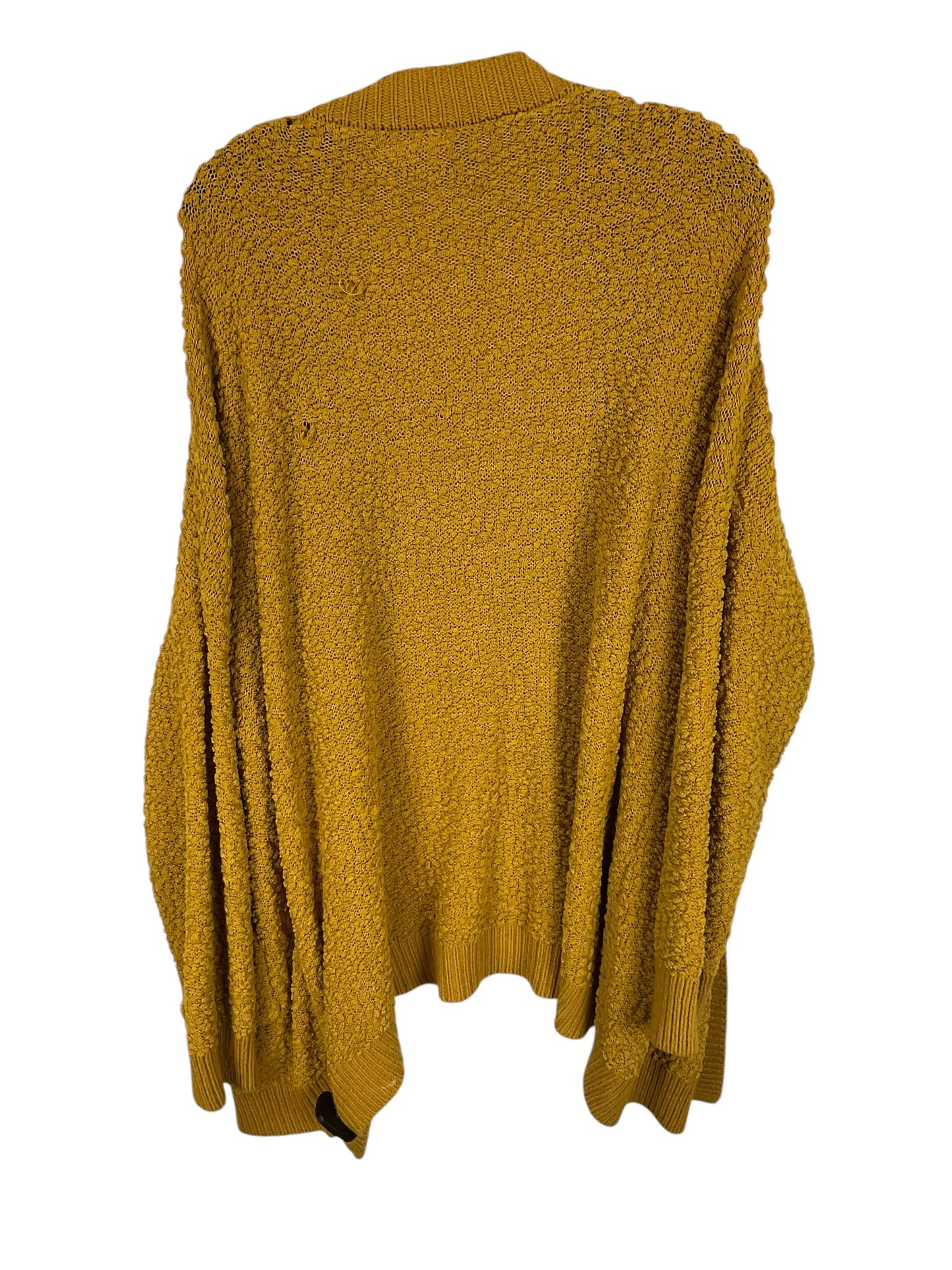 Cardigan By Bobbie Brooks In Yellow, Size: 2x