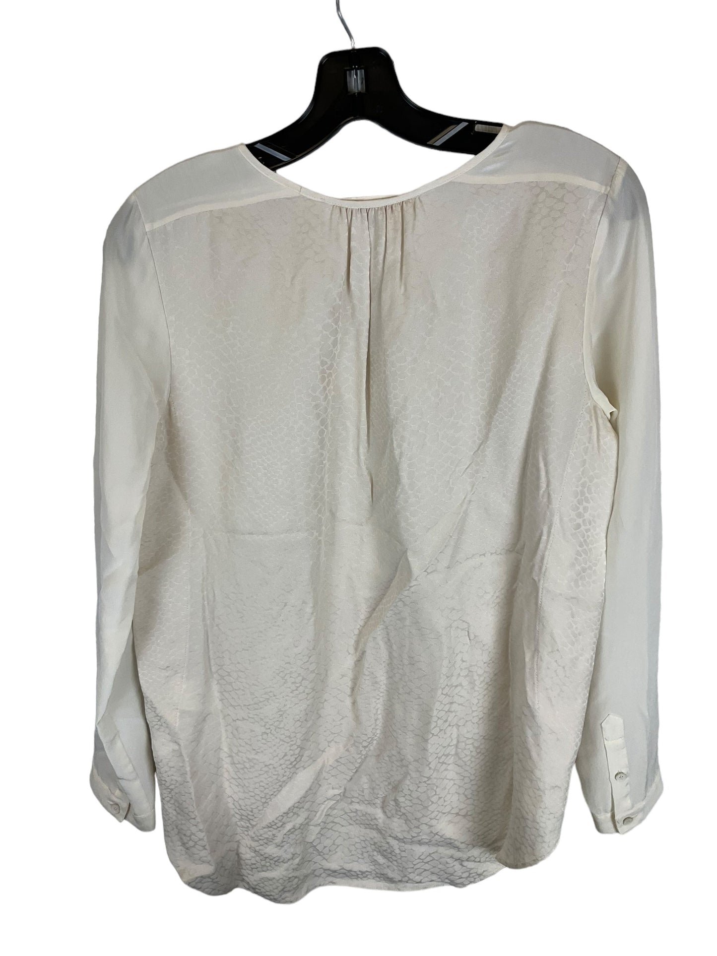 Top Long Sleeve By Rebecca Taylor In Cream, Size: S