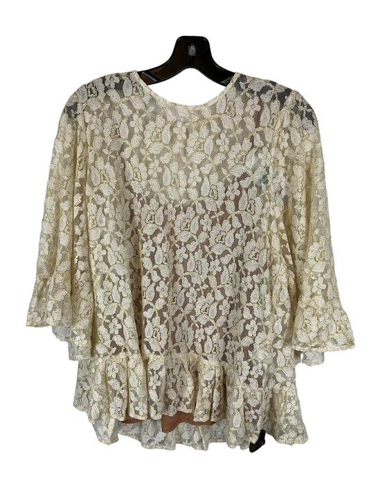 Top 3/4 Sleeve By Michael By Michael Kors In Tan, Size: L