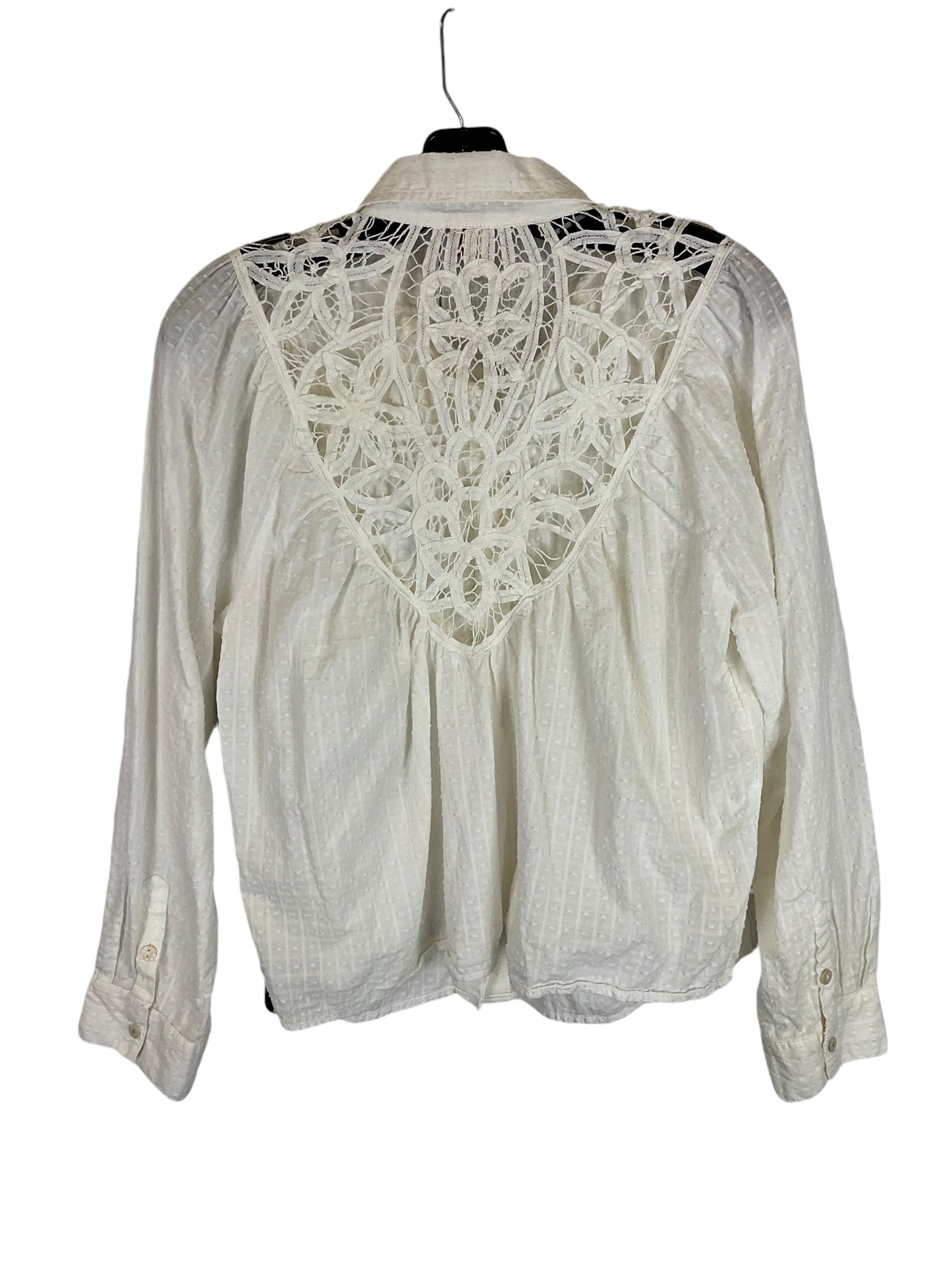 Top Long Sleeve By Pilcro In Cream, Size: S