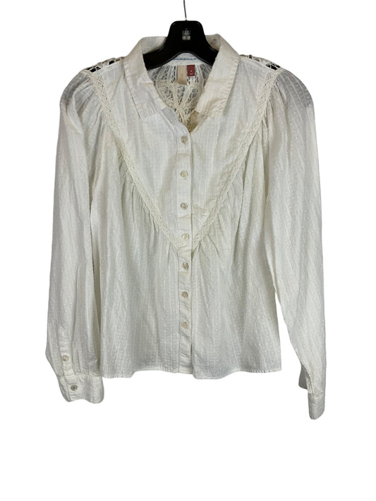 Top Long Sleeve By Pilcro In Cream, Size: S