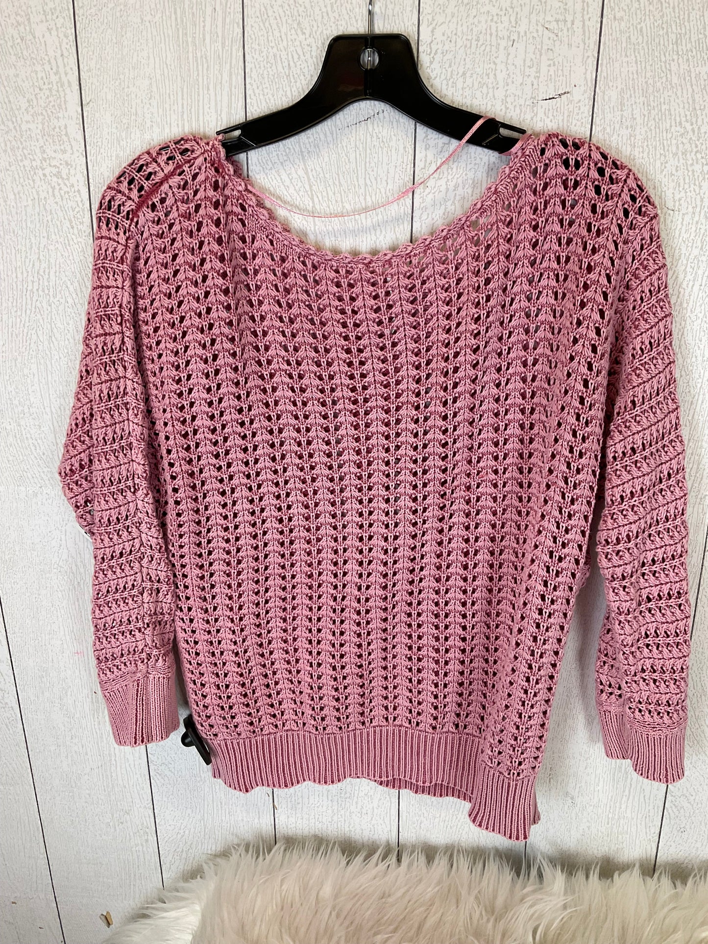 Top Long Sleeve By Free People In Pink, Size: M