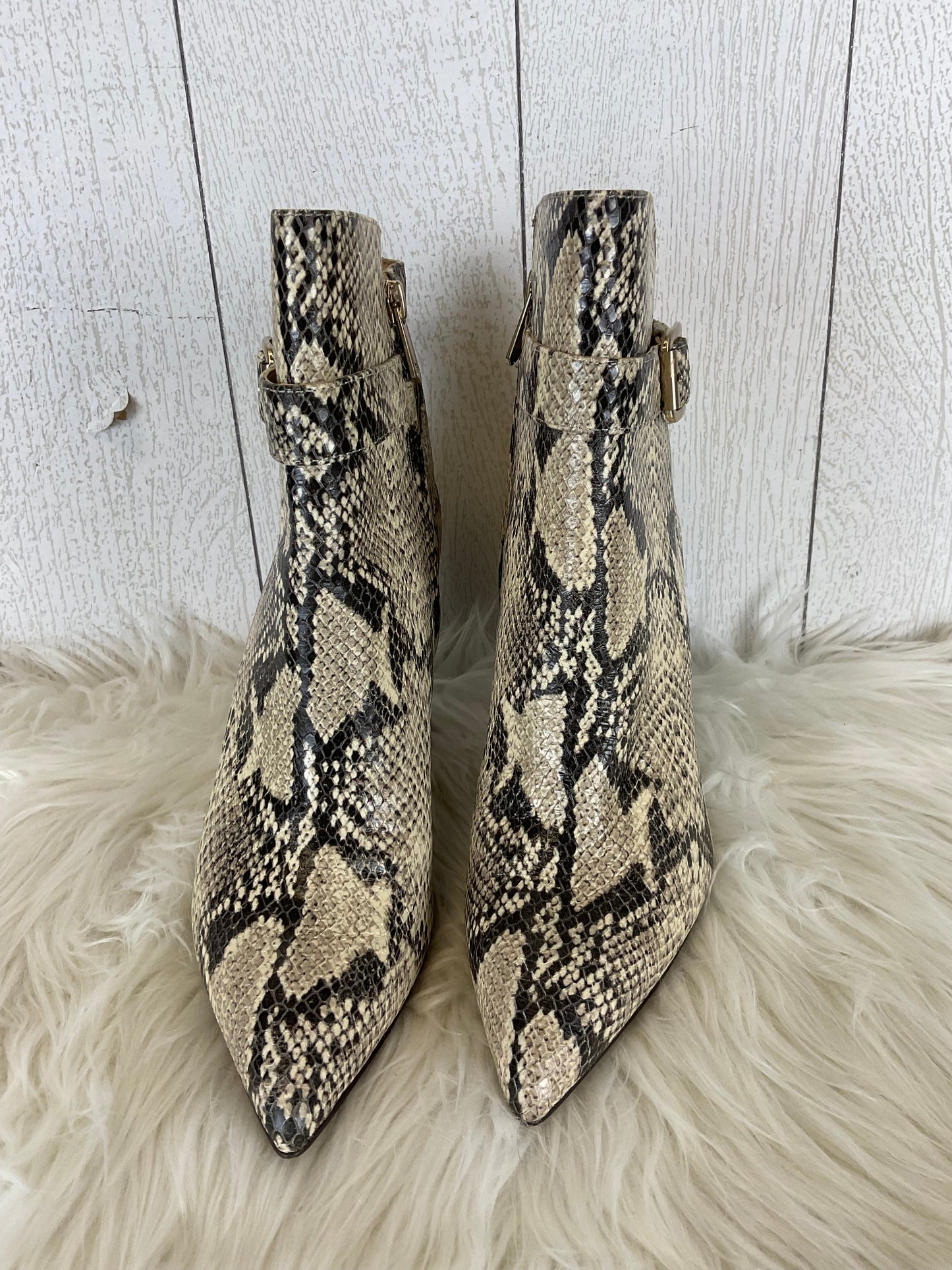 Boots Ankle Heels By Sam Edelman In Snakeskin Print, Size: 7.5