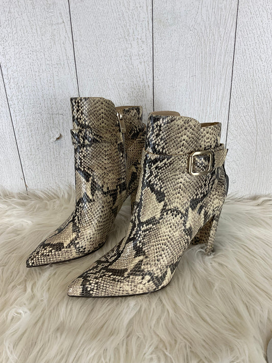 Boots Ankle Heels By Sam Edelman In Snakeskin Print, Size: 7.5