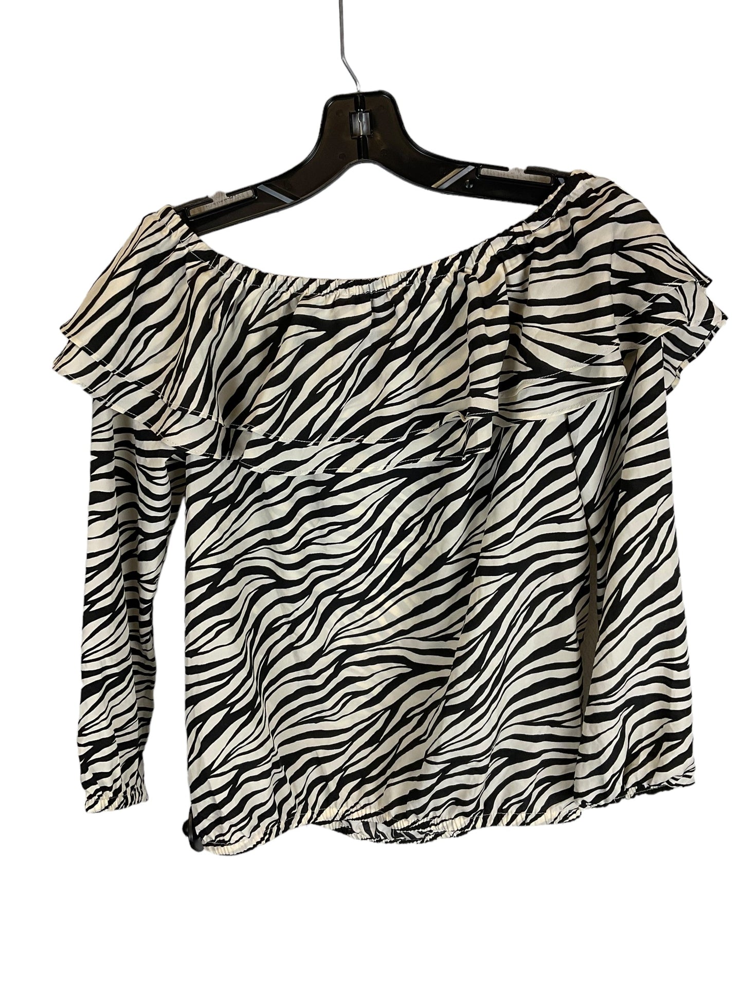 Top Long Sleeve By Michael By Michael Kors In Zebra Print, Size: Xs