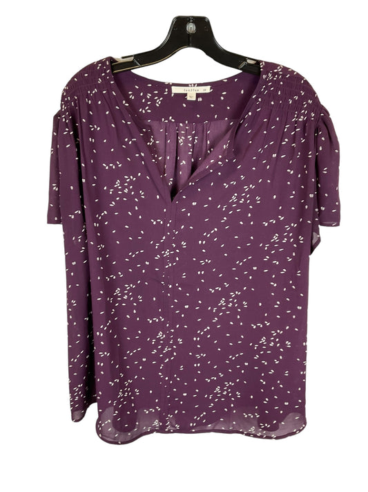 Purple Top Short Sleeve Fun 2 Fun, Size 3x