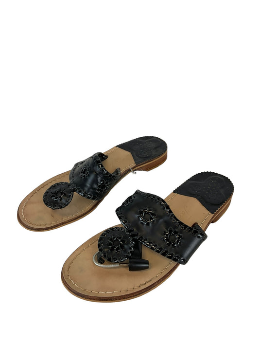 Black Sandals Designer Jack Rogers, Size 6