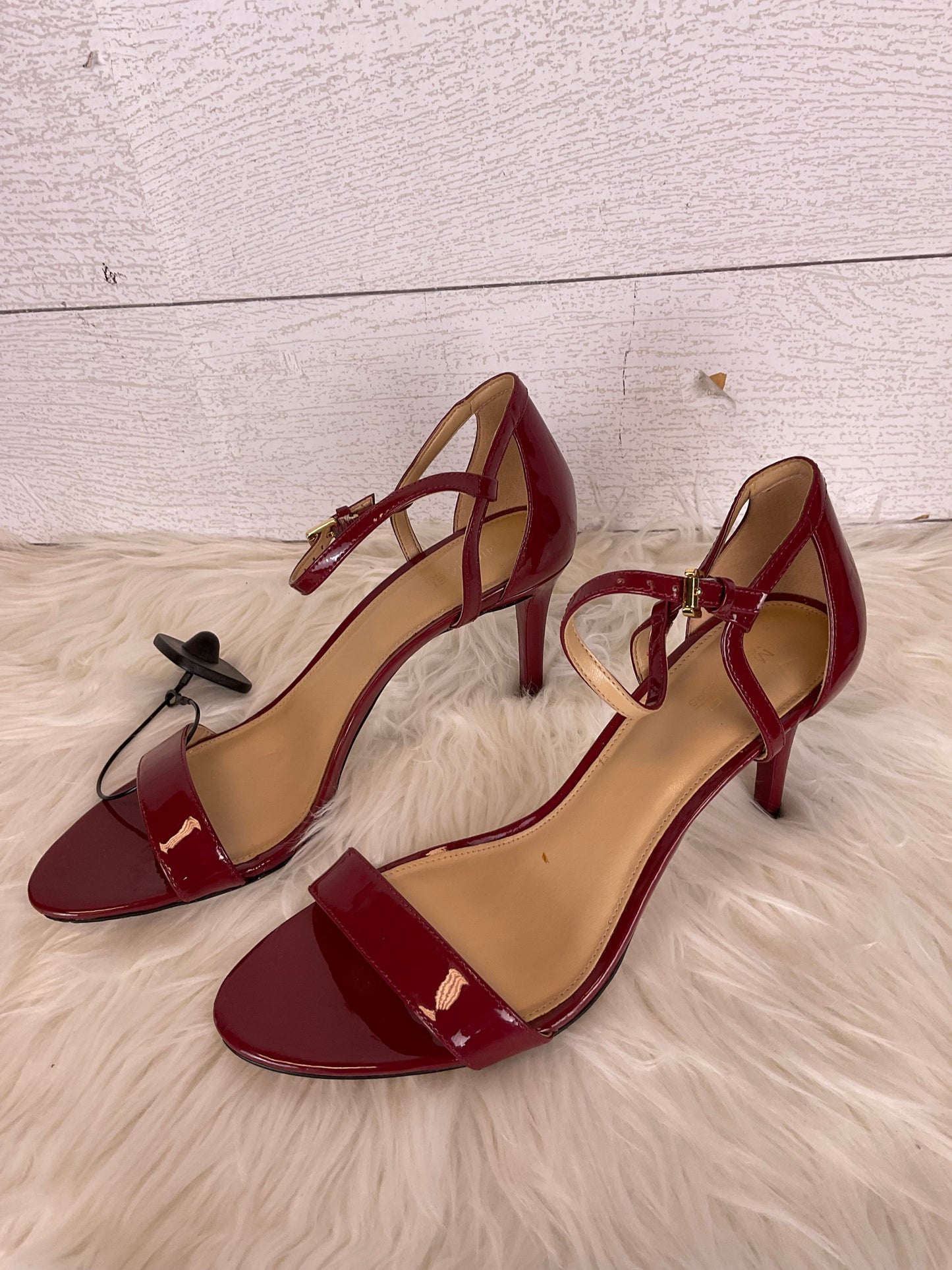 Red Sandals Heels Stiletto Michael By Michael Kors, Size 9