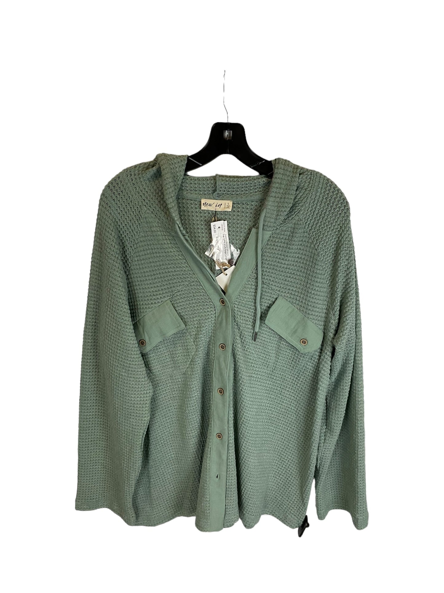 Green Top Long Sleeve Clothes Mentor, Size L