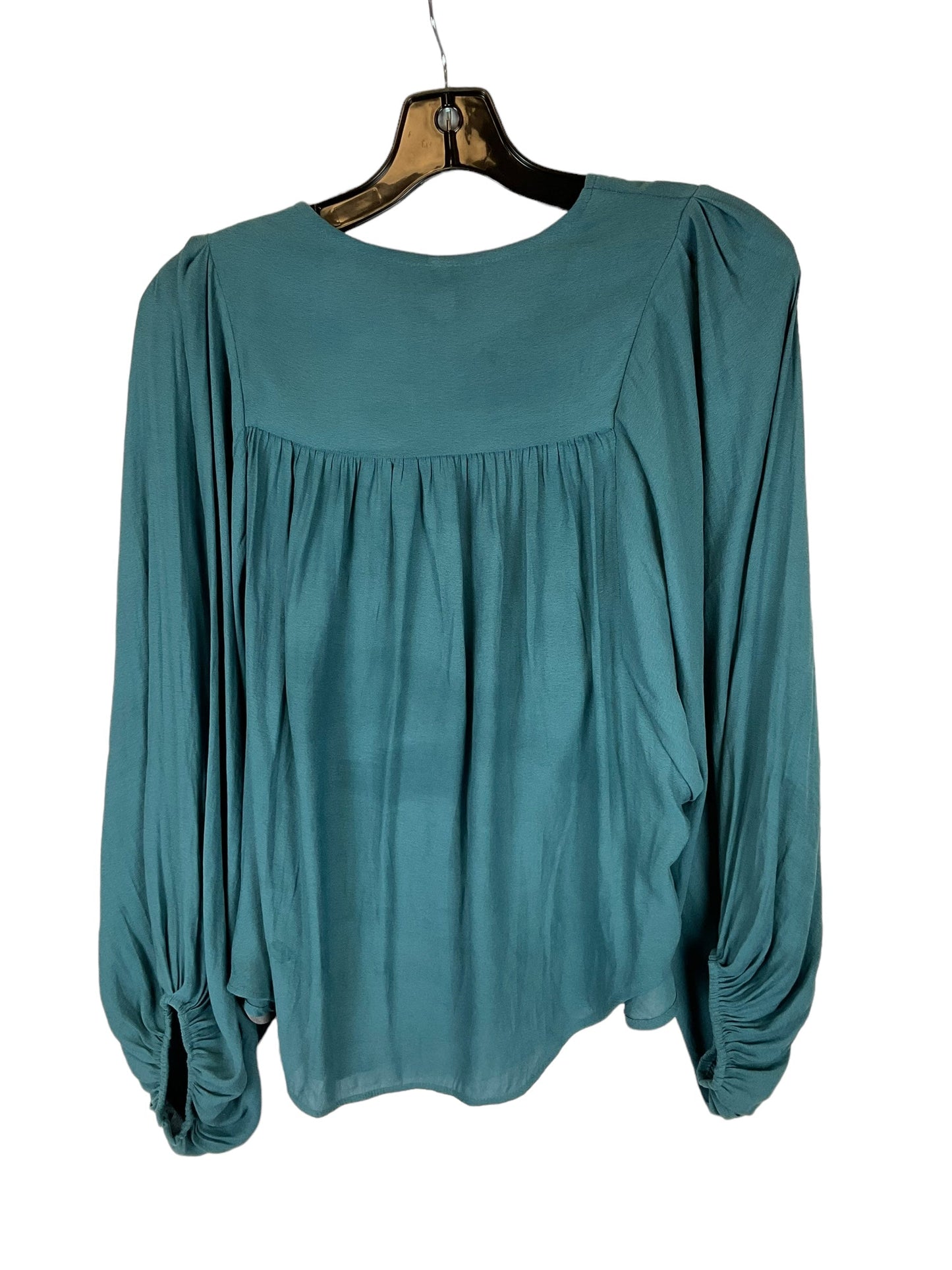 Top Long Sleeve By Free People In Teal, Size: Xs