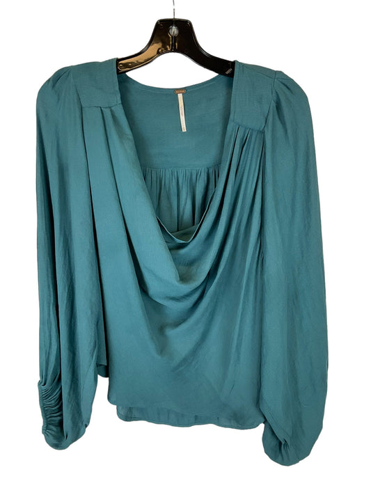 Top Long Sleeve By Free People In Teal, Size: Xs