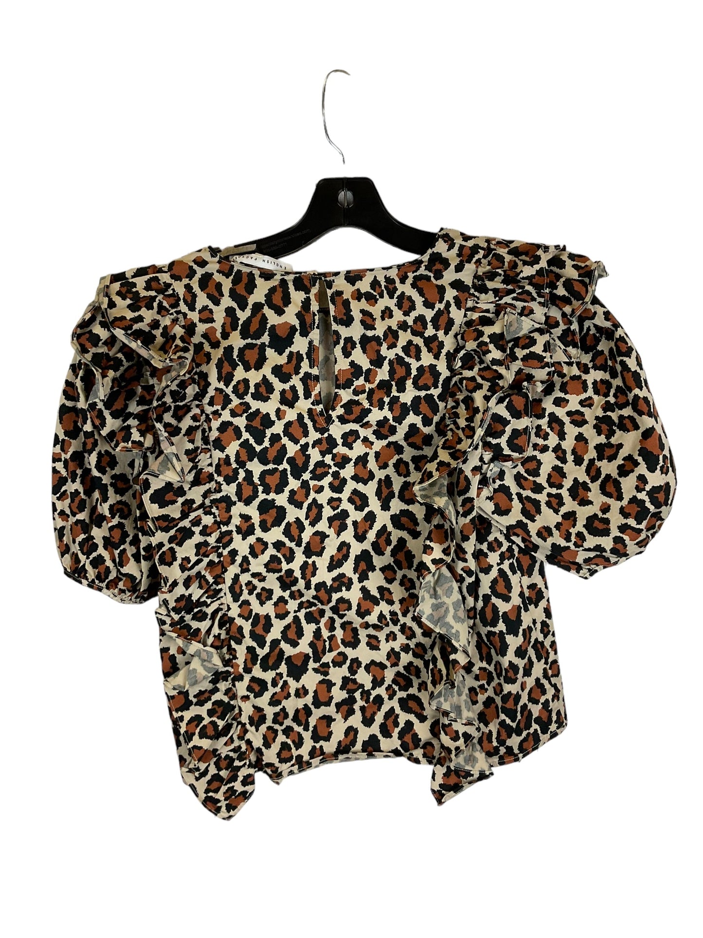 Top Short Sleeve By English Factory In Animal Print, Size: L