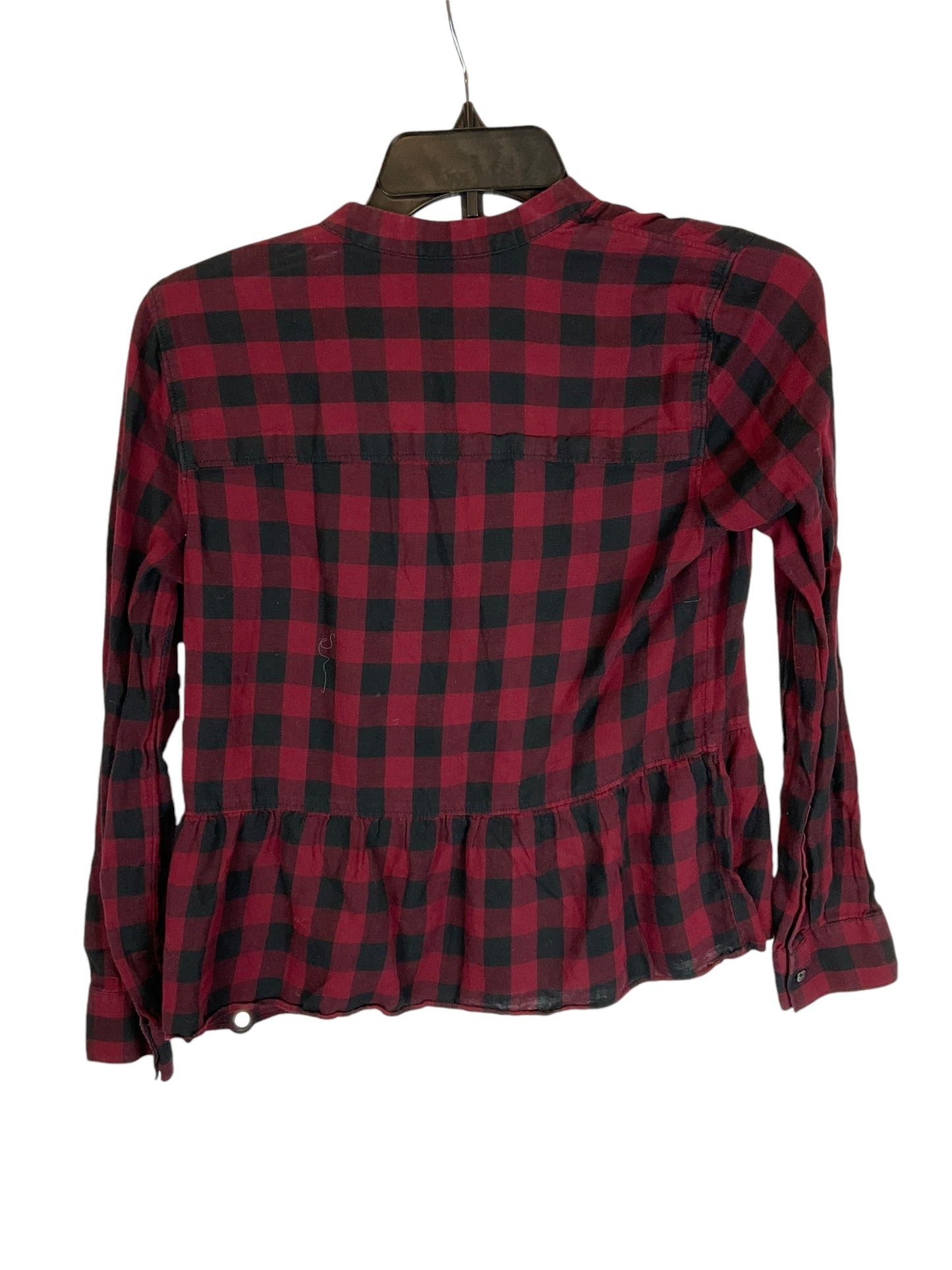 Top Long Sleeve By Madewell In Red, Size: Xs