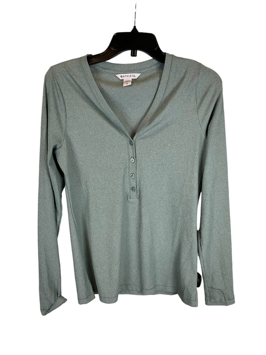 Top Long Sleeve By Athleta In Green, Size: M