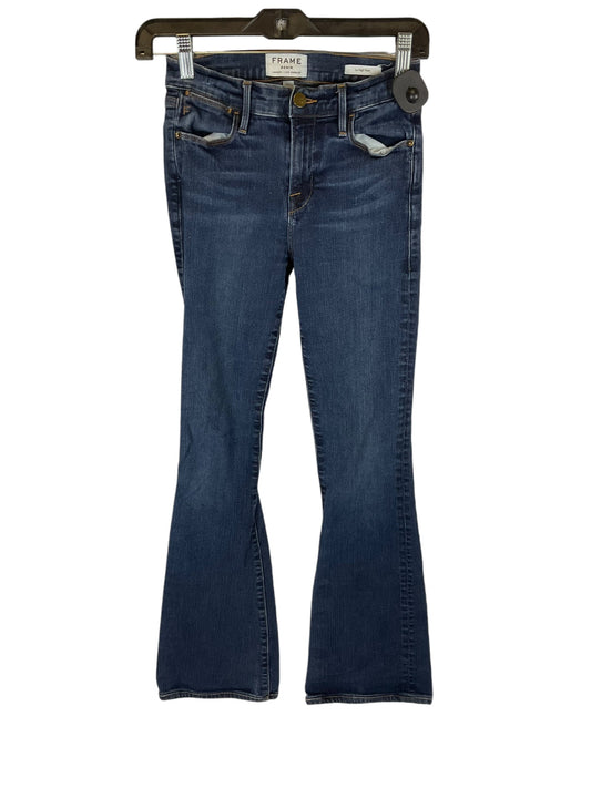 Jeans Flared By Frame In Blue Denim, Size: 2