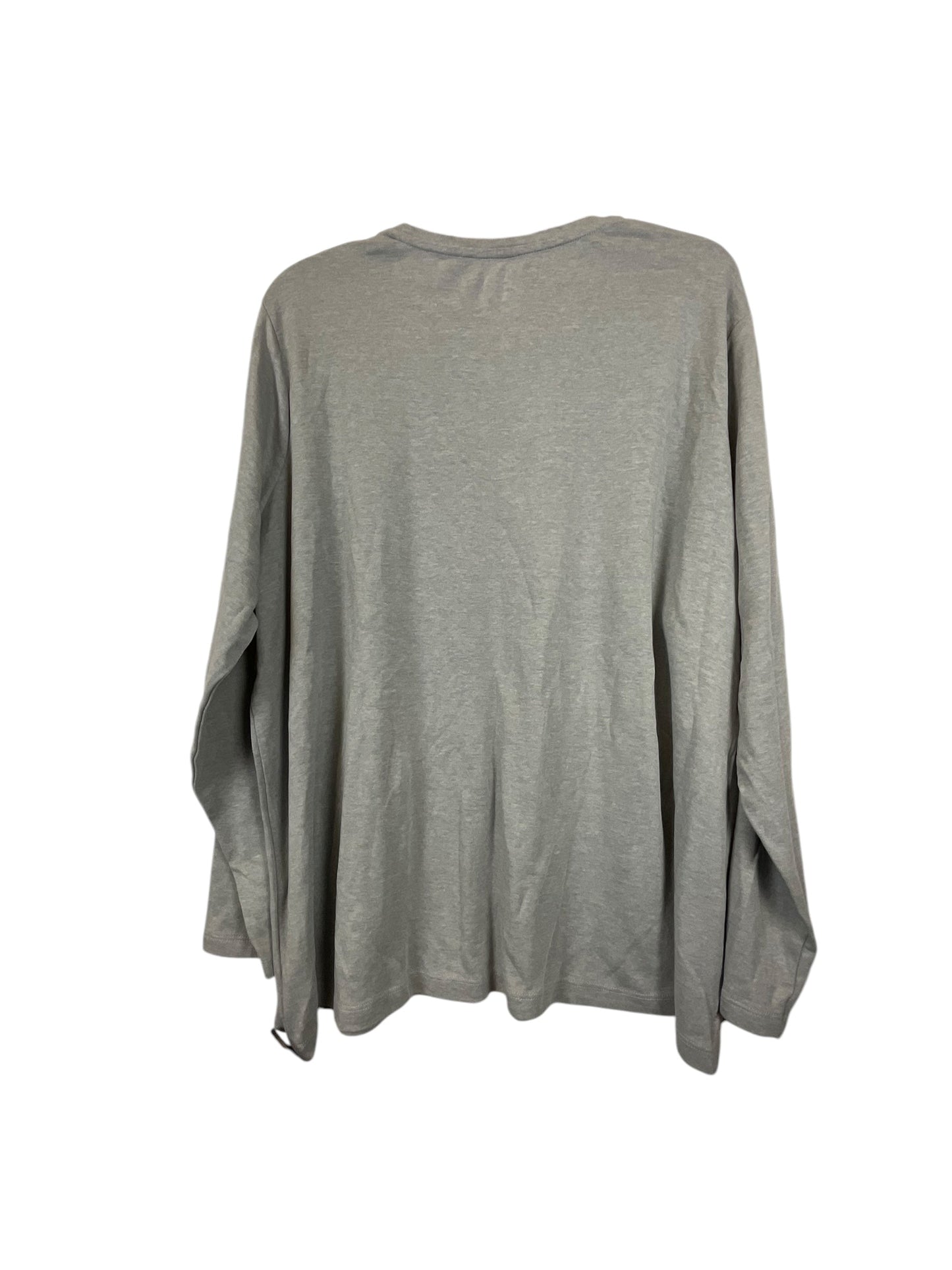 Top Long Sleeve By Kim Rogers In Grey, Size: 3x