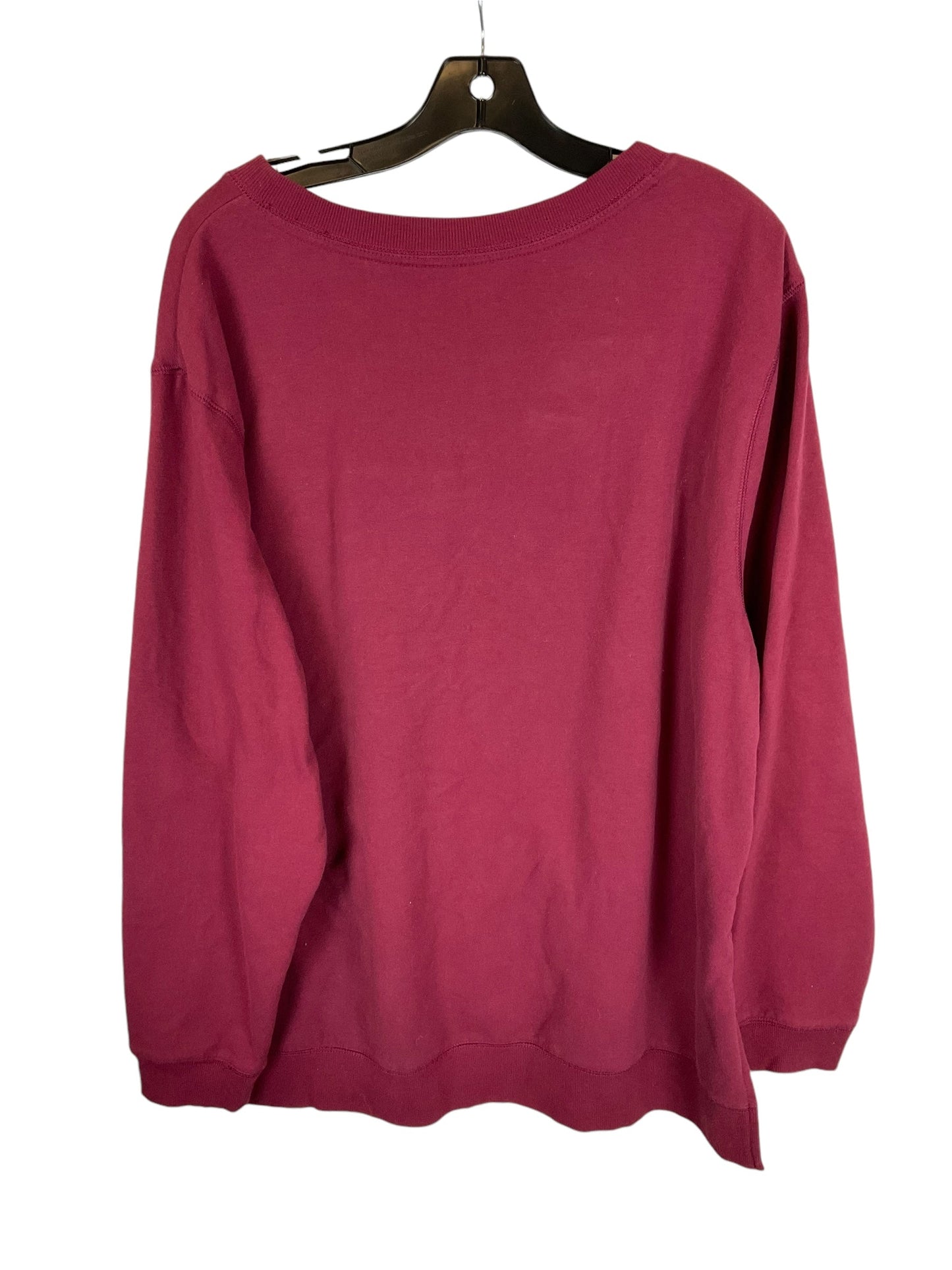 Sweatshirt Crewneck By Green Tea In Red, Size: Xxl