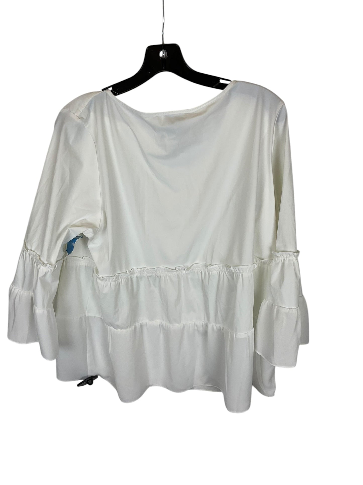 Top Long Sleeve By Lysse In White, Size: Xl