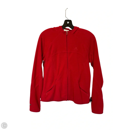 Jacket Fleece By Adidas In Red, Size: M