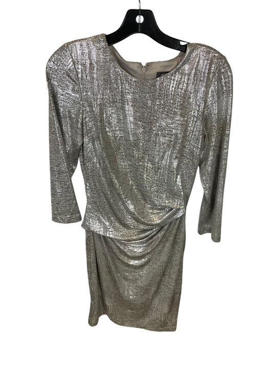 Dress Party Midi By Vince Camuto In Silver, Size: 6