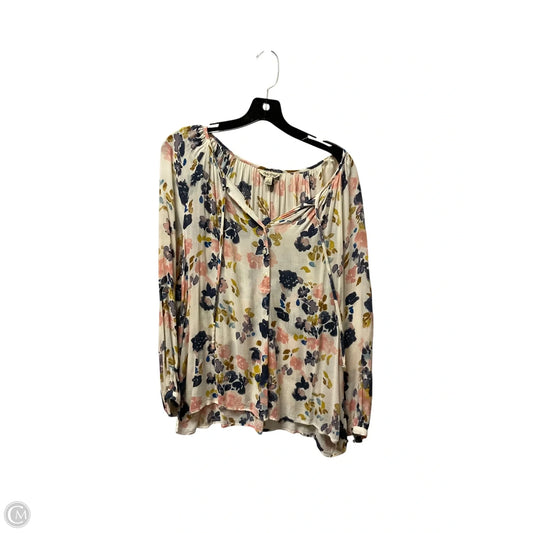 Top Long Sleeve By Lucky Brand In Multi-colored, Size: L