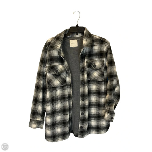 Jacket Shirt By Thread And Supply In Grey, Size: M