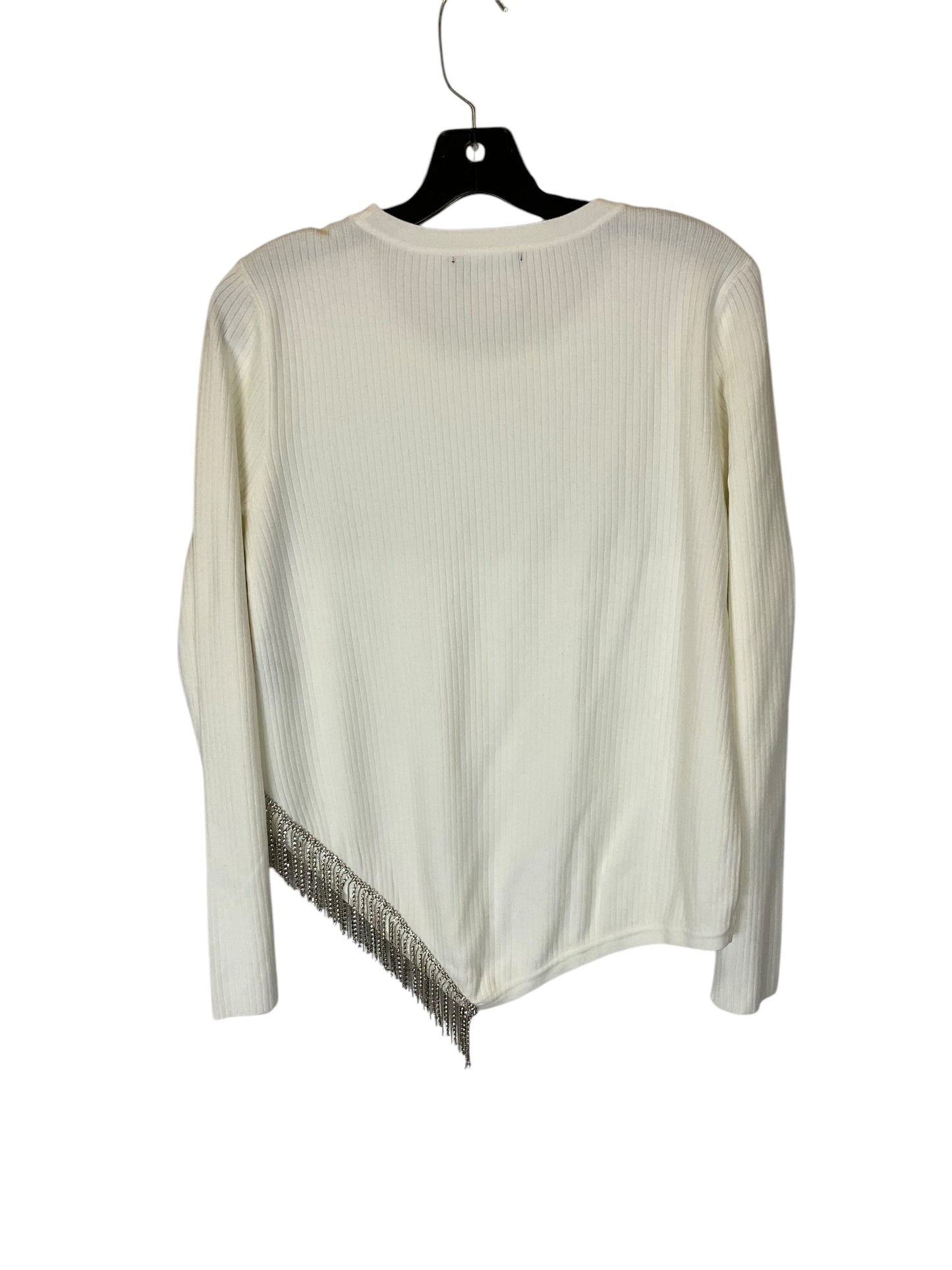 Top Long Sleeve Designer By Karl Lagerfeld In White, Size: M