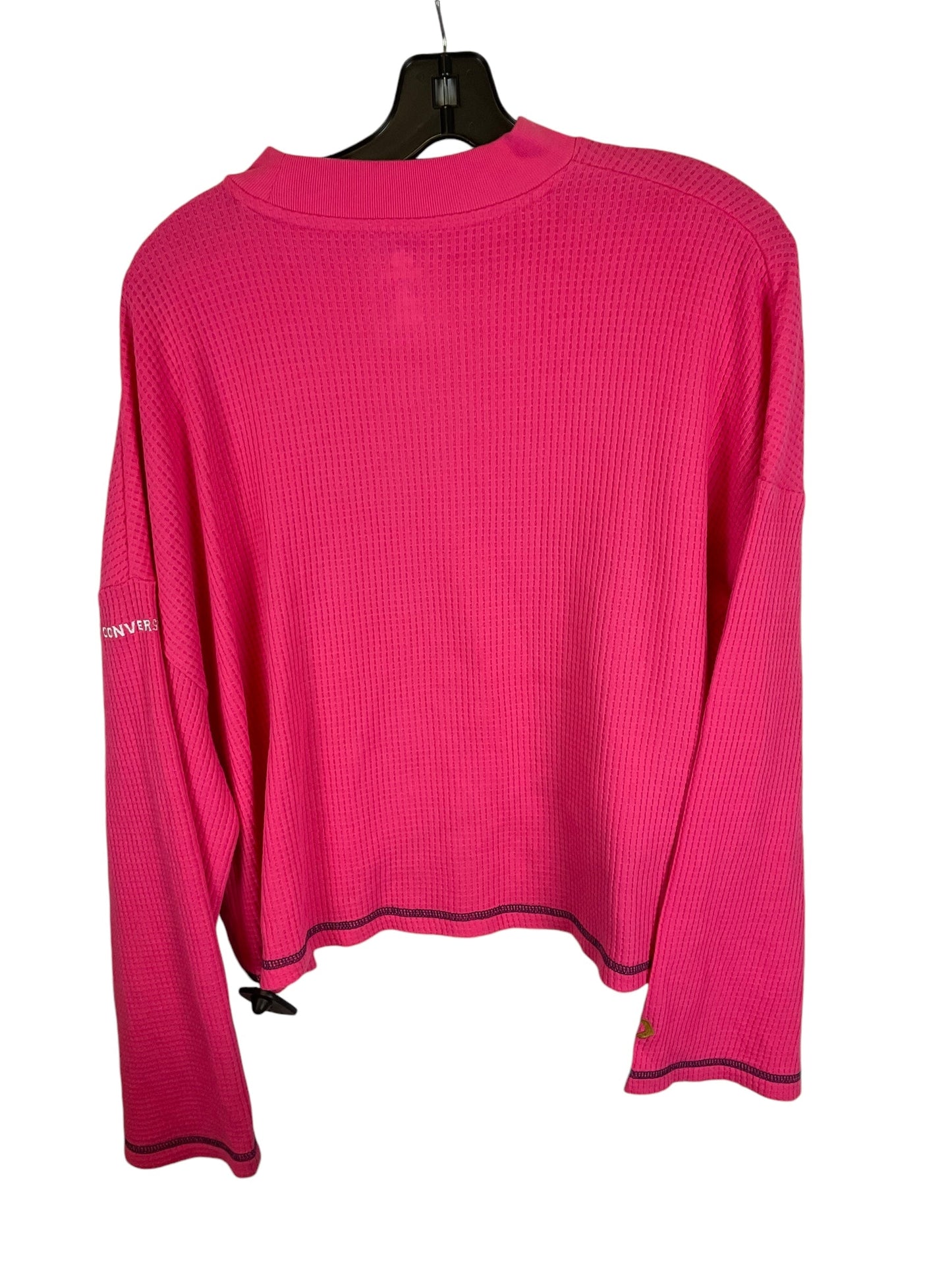 Top Long Sleeve By Converse In Pink, Size: M