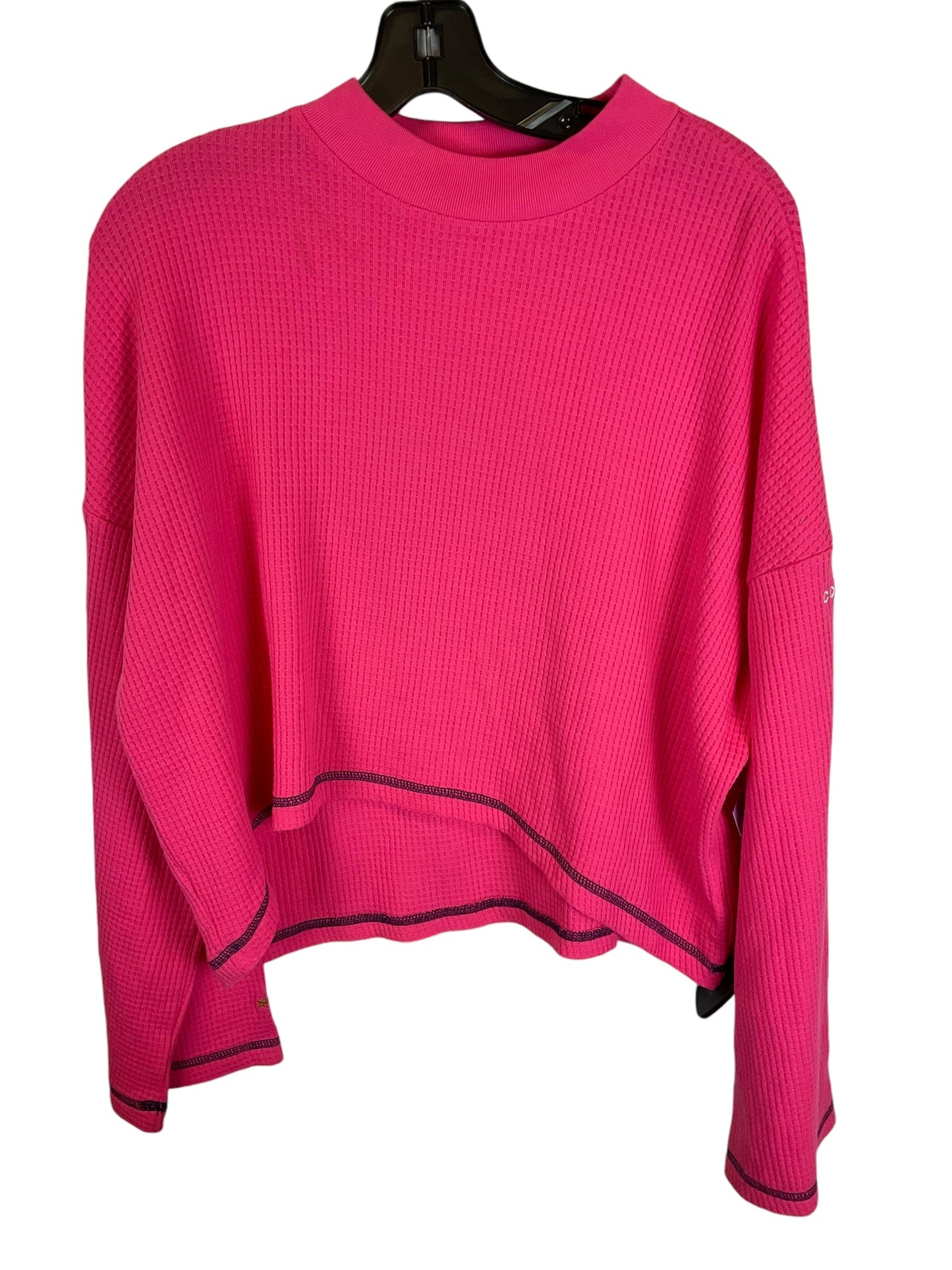 Top Long Sleeve By Converse In Pink, Size: M