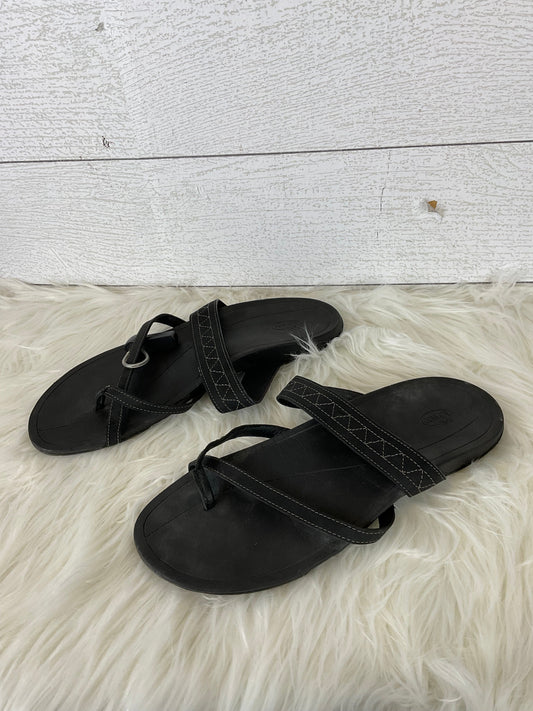 Black Sandals Flip Flops Chacos, Size 9