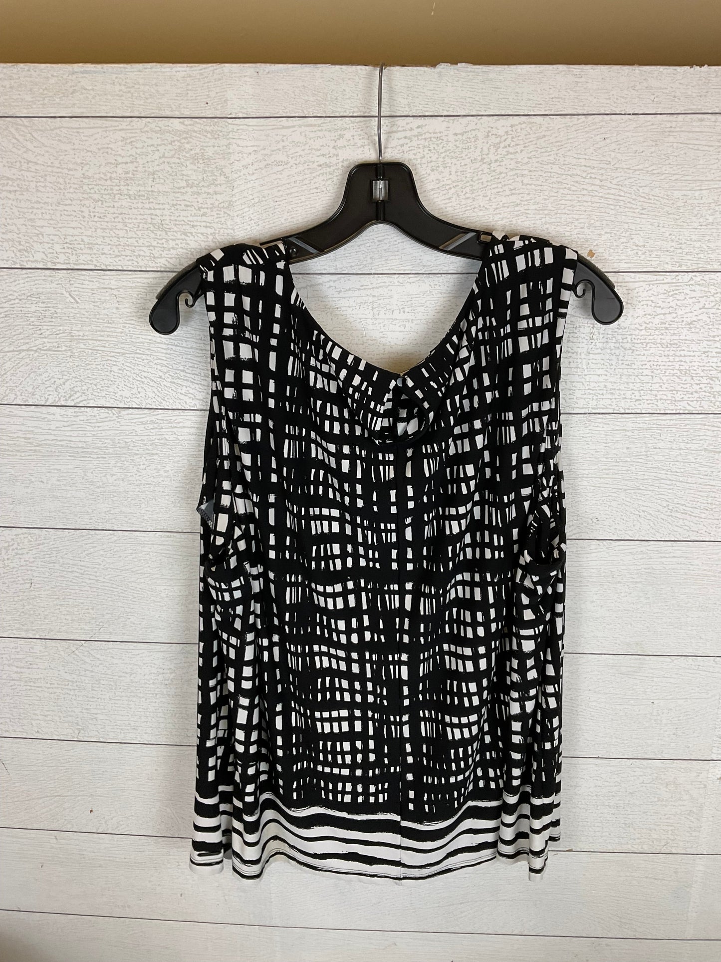 Black & White Top Sleeveless Calvin Klein, Size Petite