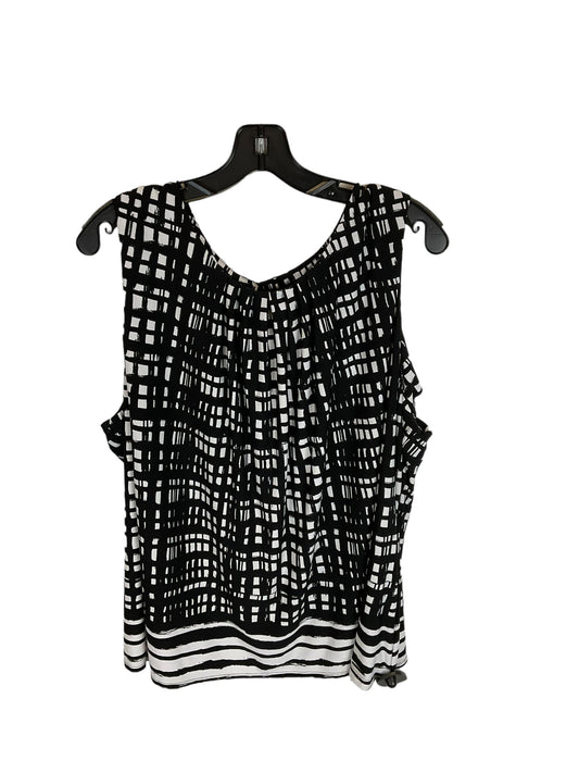 Black & White Top Sleeveless Calvin Klein, Size Petite