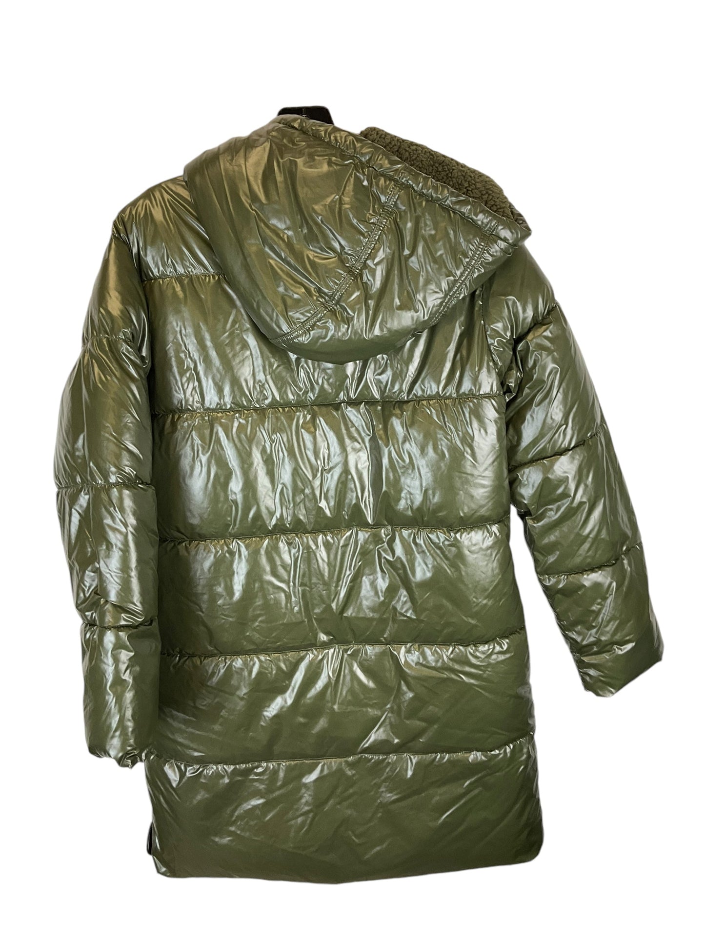 Coat Faux Fur & Sherpa By A New Day In Green, Size: Xs