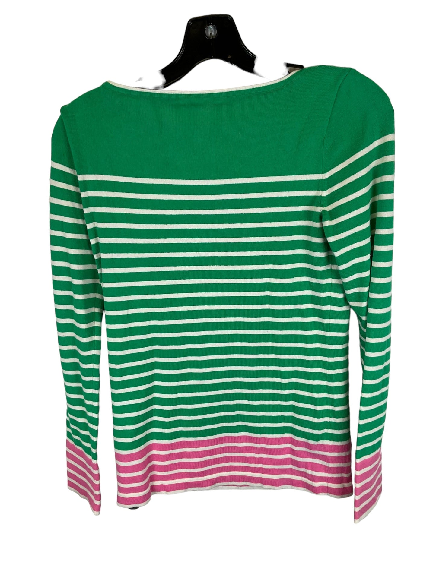 Top Long Sleeve Designer By Lilly Pulitzer In Green & Pink, Size: M