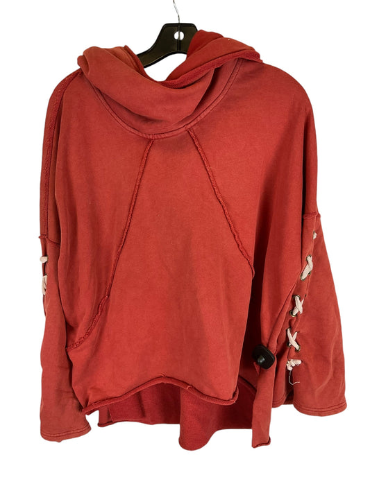 Sweatshirt Hoodie By Pol In Red, Size: M