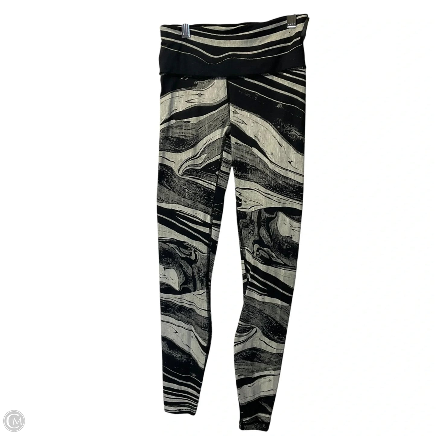 Athletic Leggings By Lululemon In Black & White, Size: 4