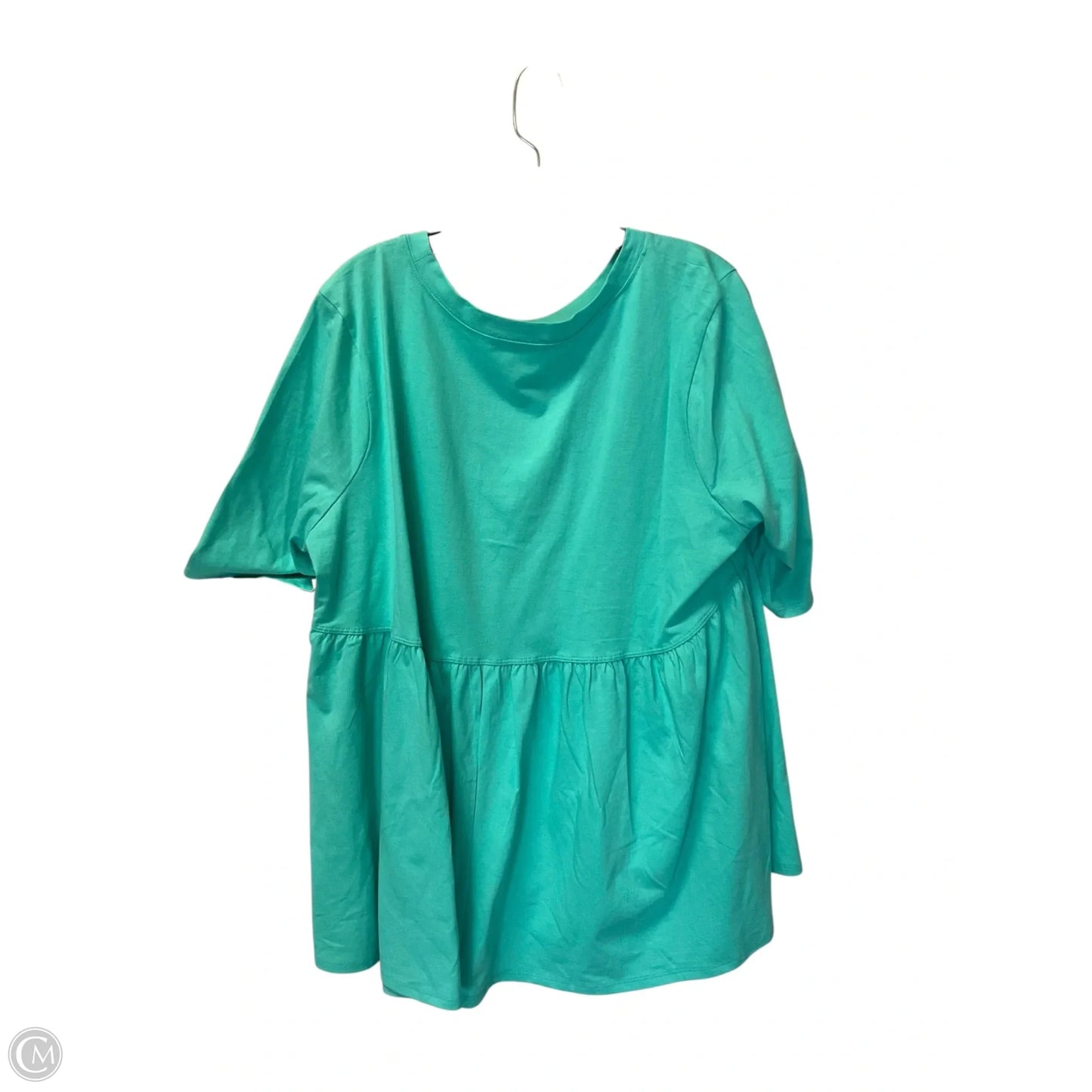 Top Short Sleeve By Zenana Outfitters In Blue, Size: 2x