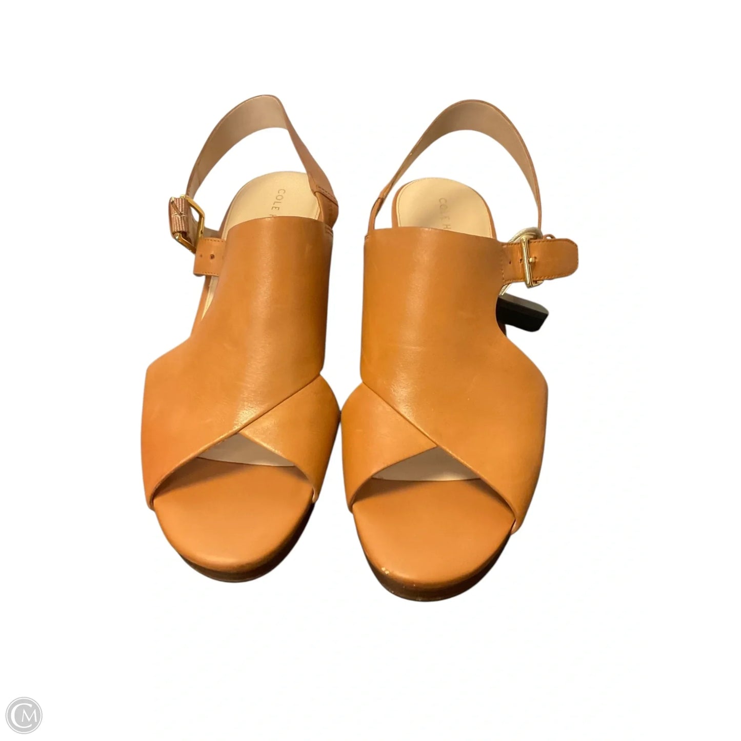 Shoes Heels Wedge By Cole-haan In Brown, Size: 9